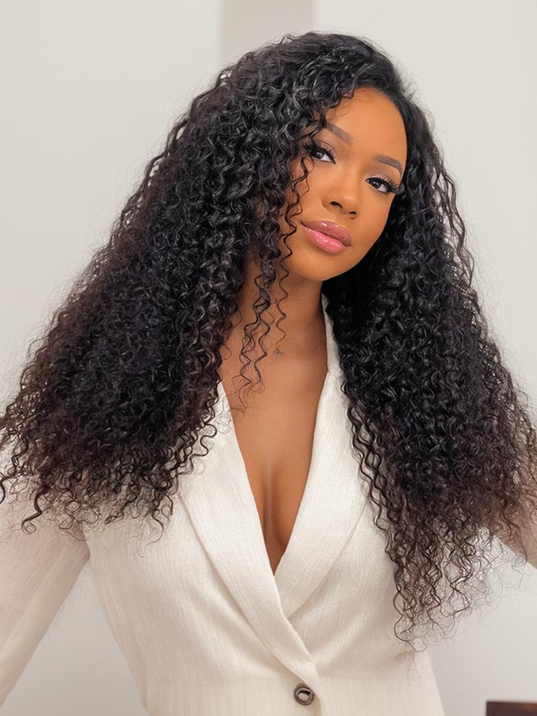 UNice 7x5 Bye-Bye Knots Wig 150% Density & 5x5 HD Lace 180% Density Jerry Curly Wig With Bleached Invisible Knots