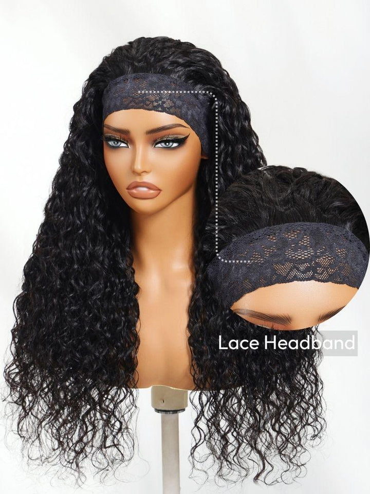 UNice HookFit Water Wave Headband Wig With Invisi Drawstring