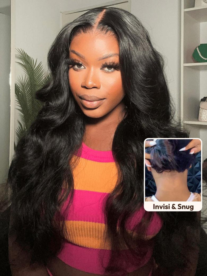 UNice 13x4 Pre-Everything? Transparent Lace Front 3D Body Wave Wig Real Ear To Ear With Invisi Drawstring Wig Lace Fit Better