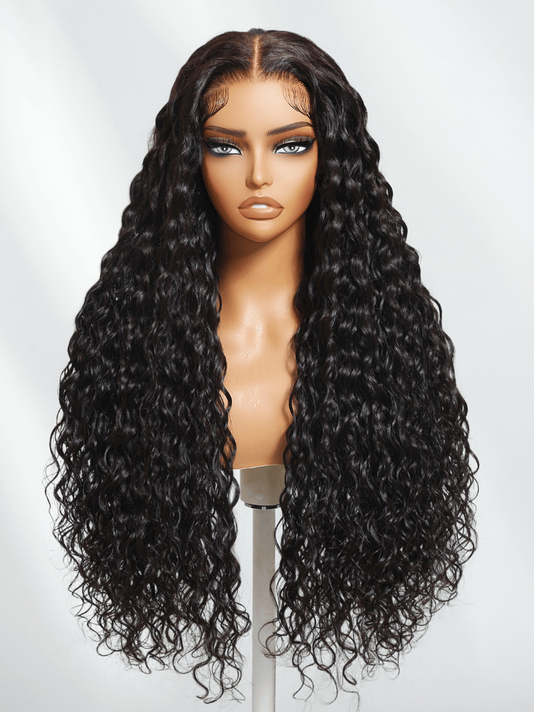 UNice 7x5 Bye-Bye Knots? Pre-Cut Lace Front Super Secure Water Wave Wig For Beginner Friendly With Free Baby Hair