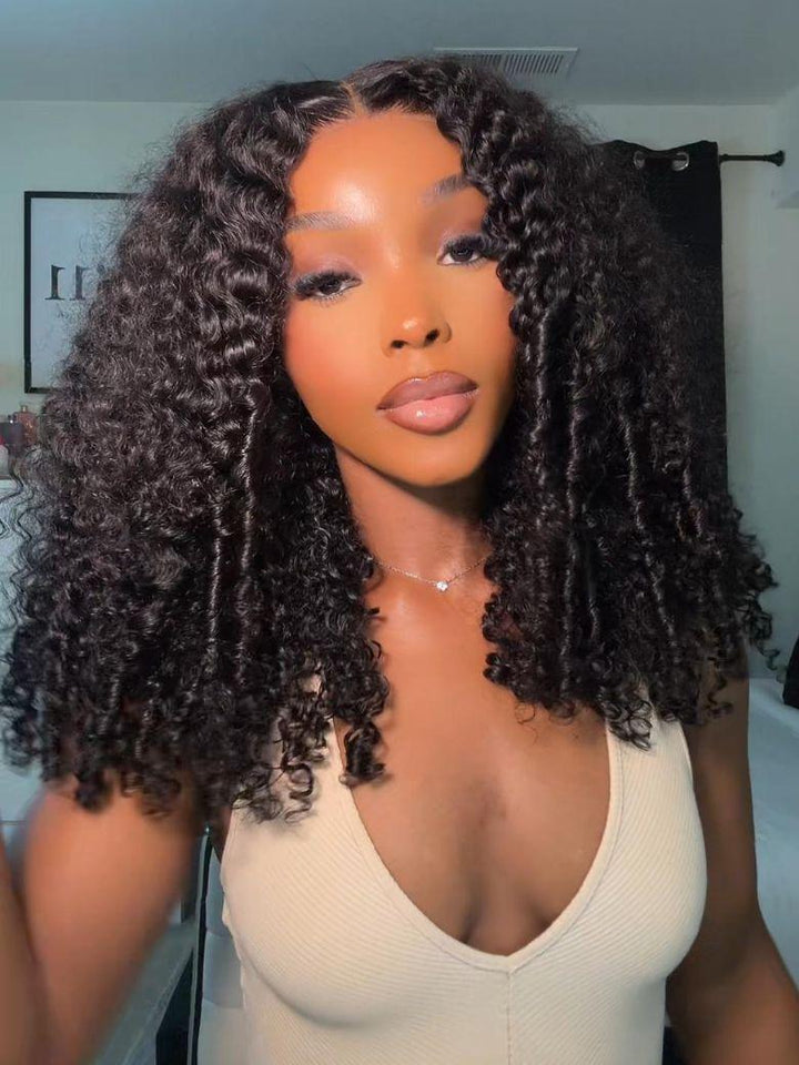 UNice Bye-Bye Knots 7x5 Lace Curly Texture Wig With Finger Coil Ends