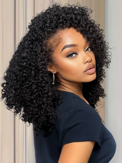 UNice EasiContour? V Part Black to Reddish Brown Ombre Yaki Straight Wig