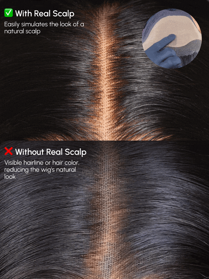 UNice HD Real Scalp? Wig 13x4 Invisible Lace Frontal Loose Wave with Face Framing Curtain Bangs