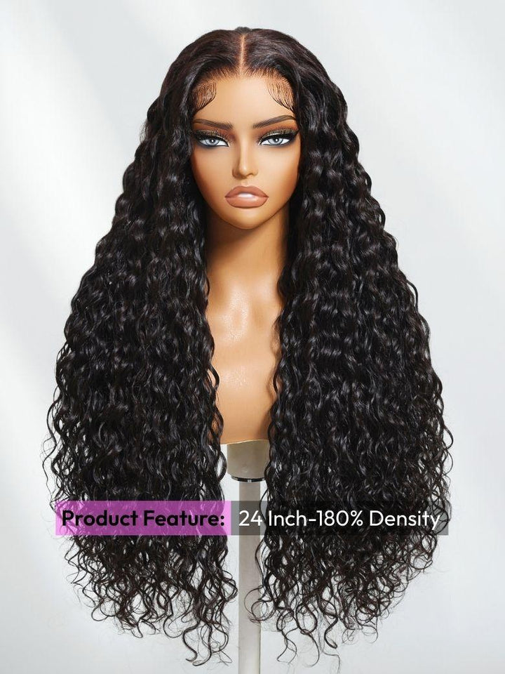 UNice 7x5 Bye-Bye Knots? Wig Quick Glueless & HD Lace Wet & Wavy Water Wave Invisible Knots With Invisi Drawstring With Baby Hair