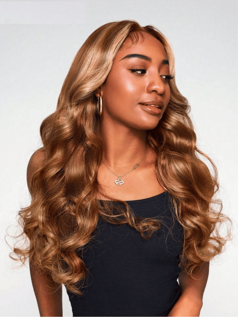 UNice 13x4 Lace Frontal Honey Blonde Highlights Body Wave Pre-Everything Wig