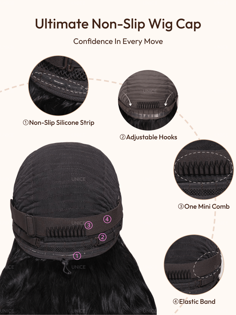 UNice 13x4 Pre-Everything Lace Frontal Natural Black Loose Deep Wave Wig