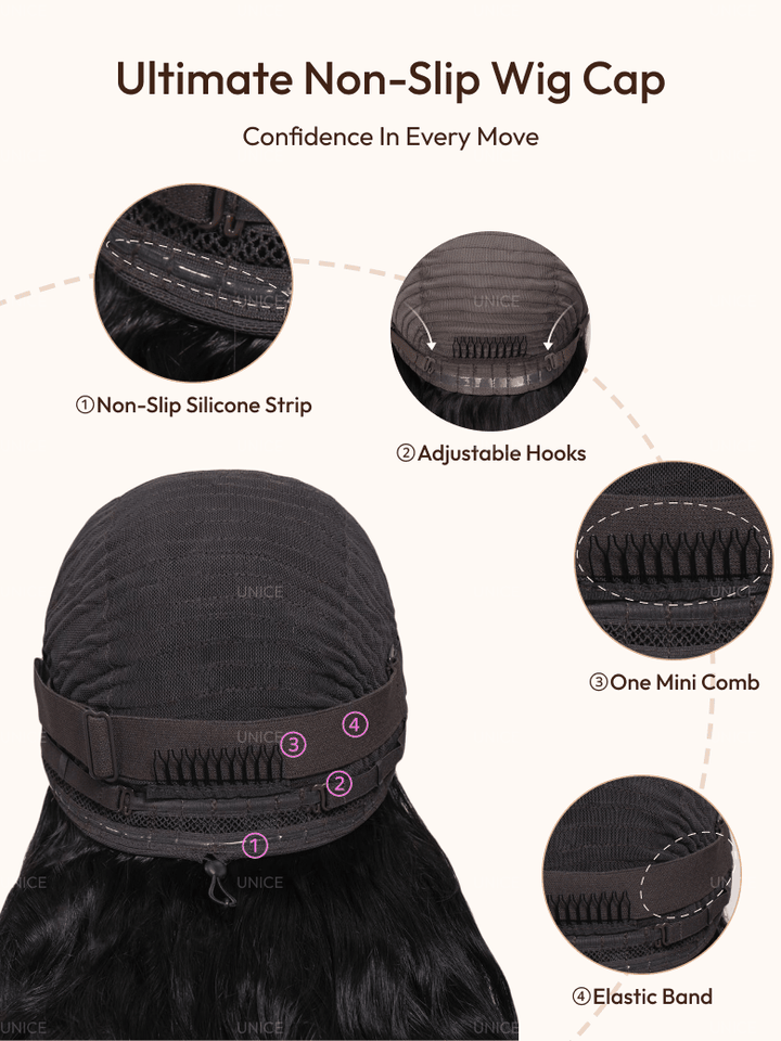 UNice 13x4 Pre-Everything Lace Frontal Natural Black Loose Deep Wave Wig