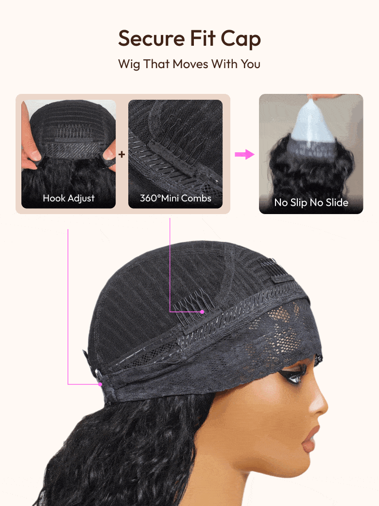 UNice HookFit Water Wave Headband Wig With Invisi Drawstring