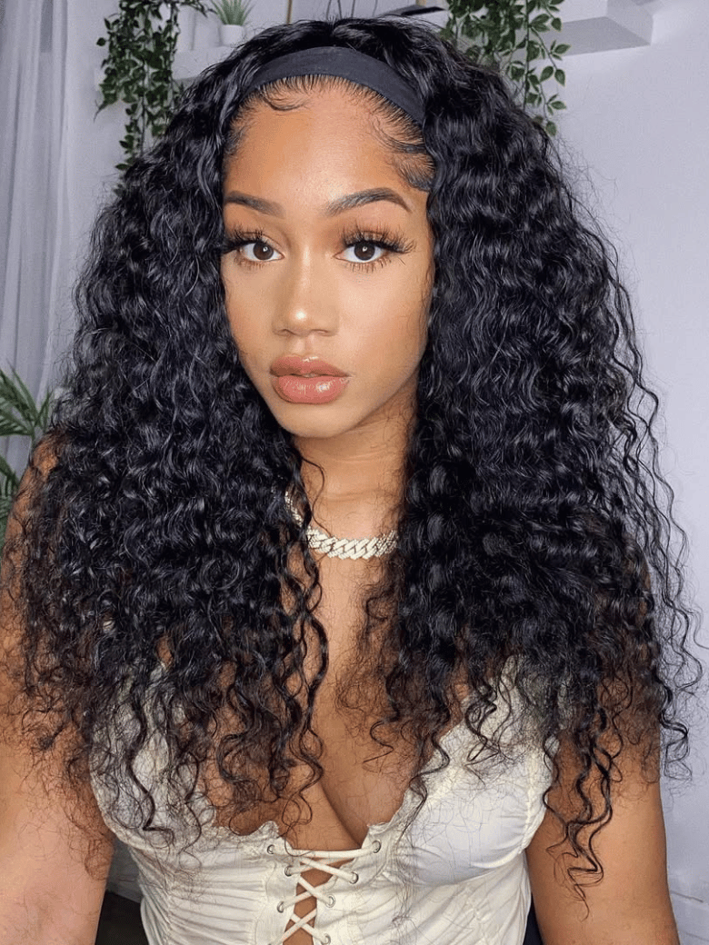 UNice HookFit Water Wave Headband Wig With Invisi Drawstring