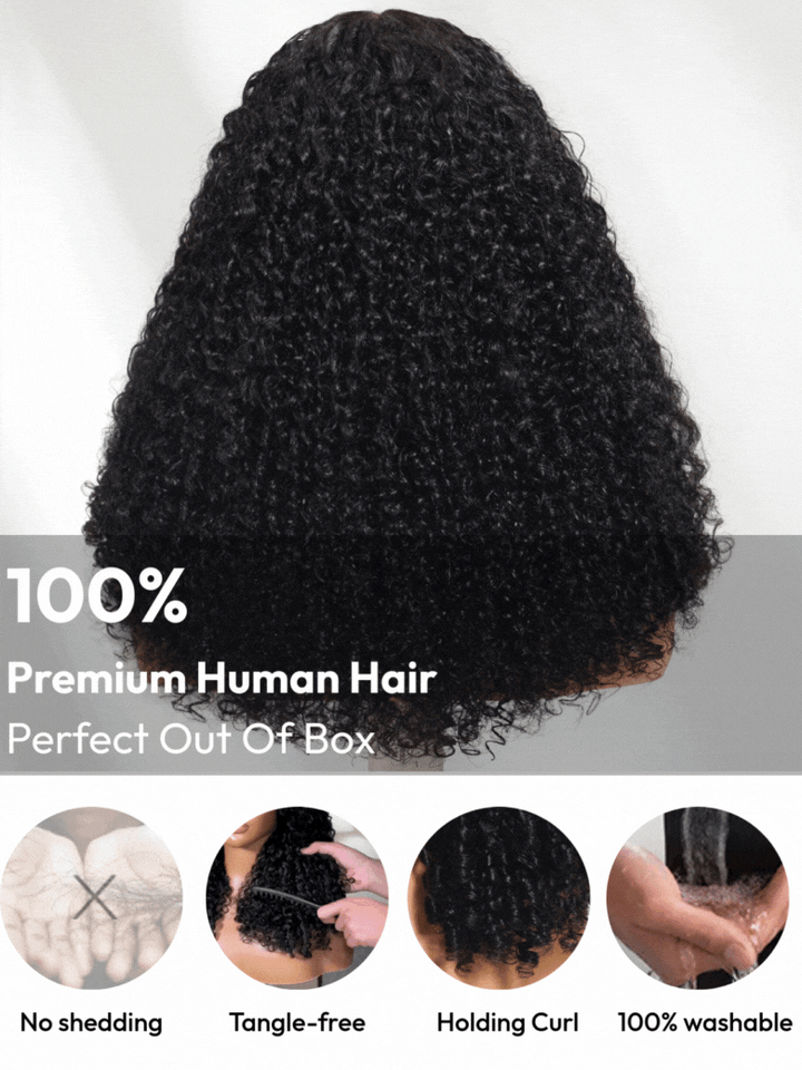 UNice Bye-Bye Knots 7x5 Lace Curly Texture Wig With Finger Coil Ends