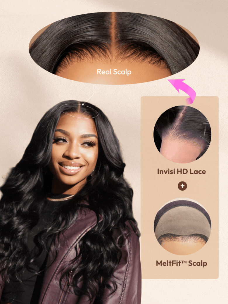 UNice HD Real Scalp? Wig 13x4 Invisible Lace Frontal Loose Wave with Face Framing Curtain Bangs