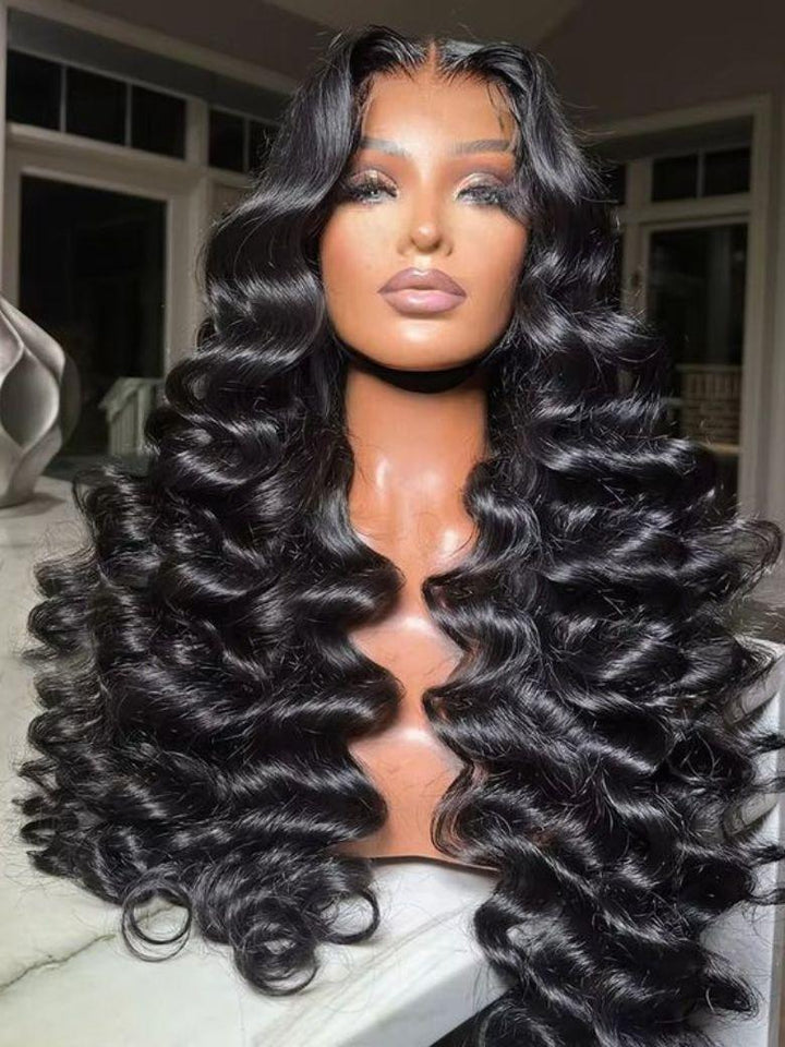 UNice 13x4 Pre-Everything Lace Frontal Natural Black Loose Deep Wave Wig