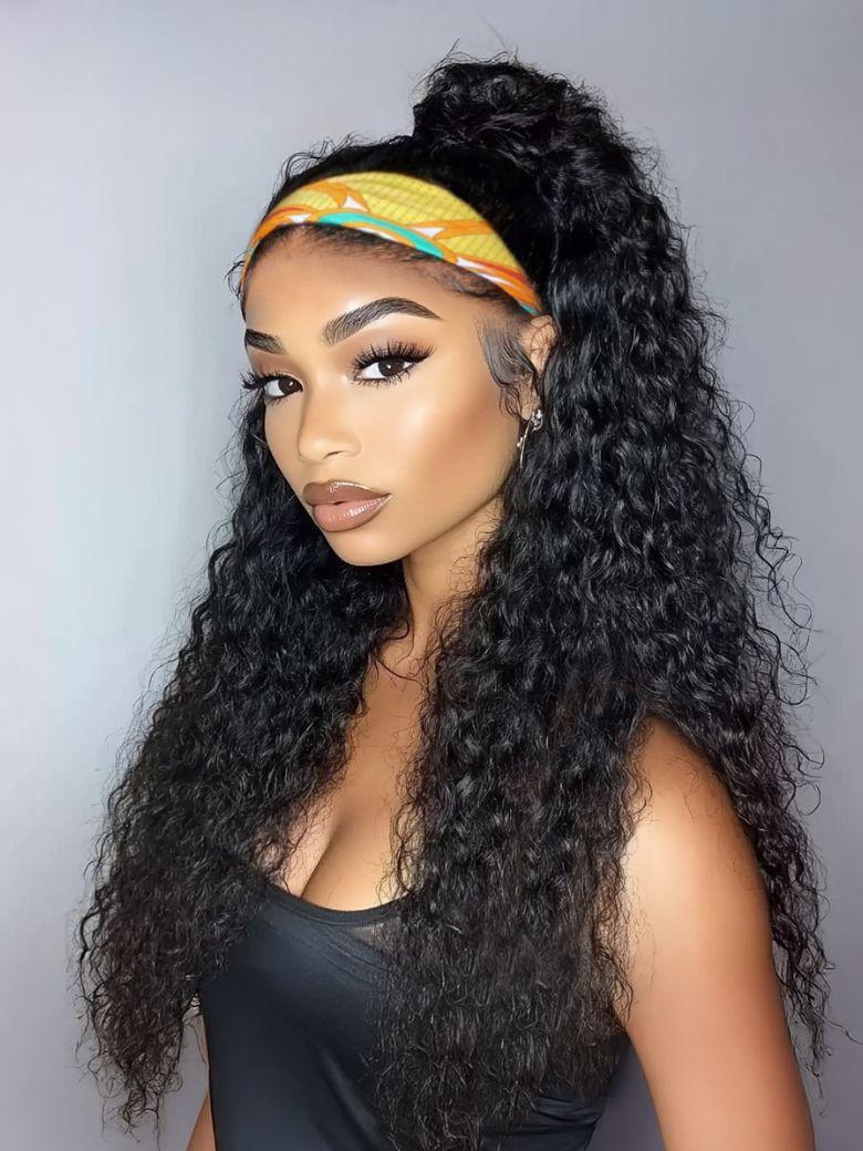 UNice HookFit Water Wave Headband Wig With Invisi Drawstring