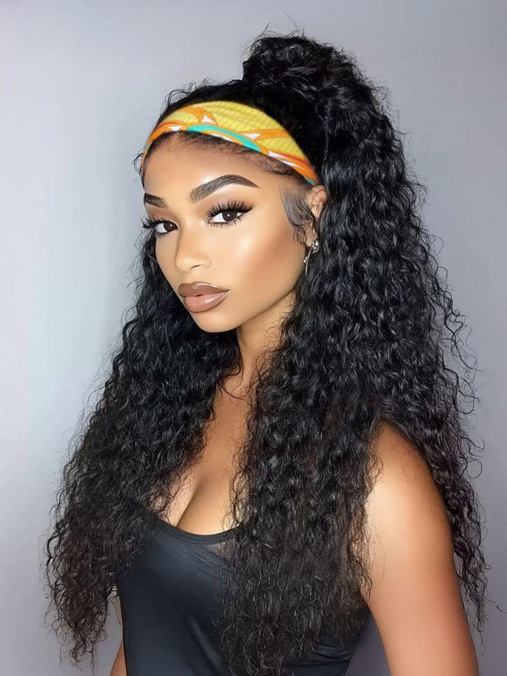 UNice HookFit Water Wave Headband Wig With Invisi Drawstring