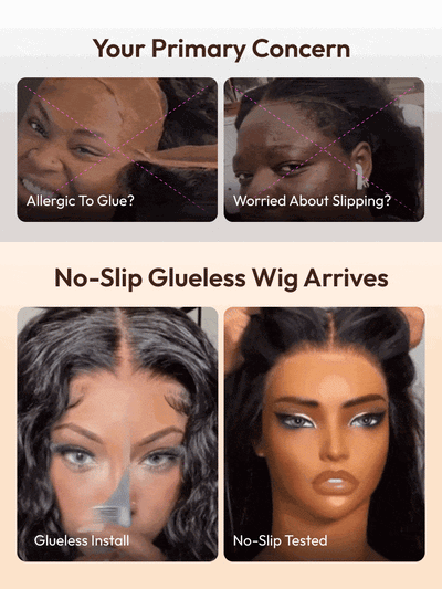 UNice 7x5 Bye-Bye Knots? Wig Quick Glueless & HD Lace Wet & Wavy Water Wave Invisible Knots With Invisi Drawstring With Baby Hair
