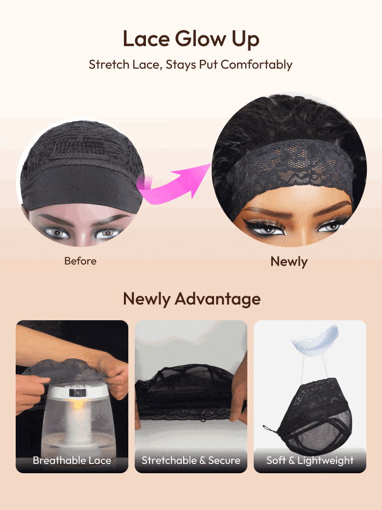 UNice HookFit Water Wave Headband Wig With Invisi Drawstring