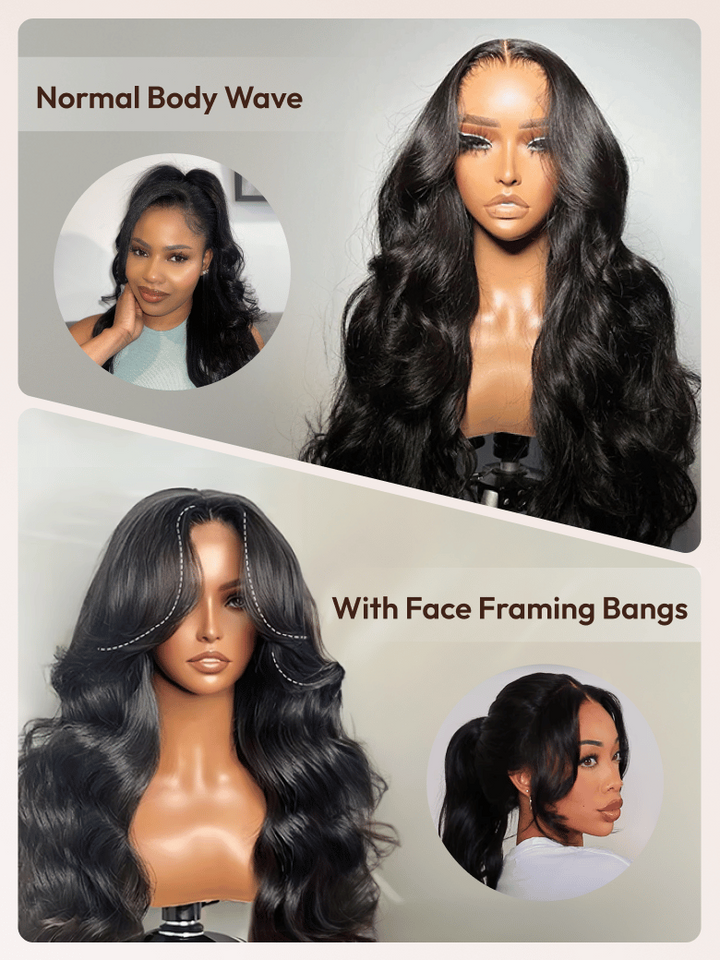 UNice HD Real Scalp? Wig 13x4 Invisible Lace Frontal Body Wave Black Wig