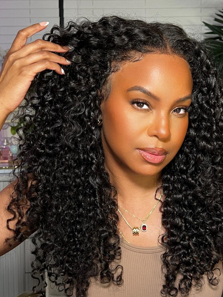 UNice 7x5 Bye-Bye Knots Wig 150% Density & 5x5 HD Lace 180% Density Jerry Curly Wig With Bleached Invisible Knots