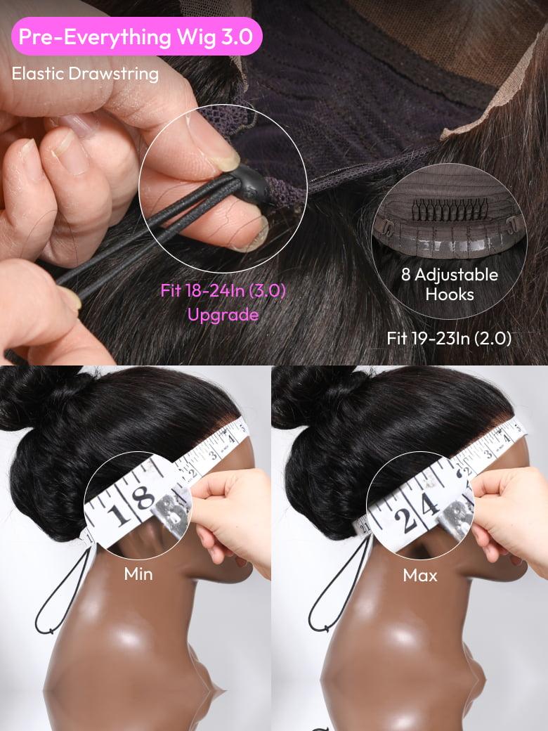 UNice 13x4 Pre-Everything? Lace Frontal Balayage Highlights Fluffy Natural Loose Wave Curtain Bangs Wig