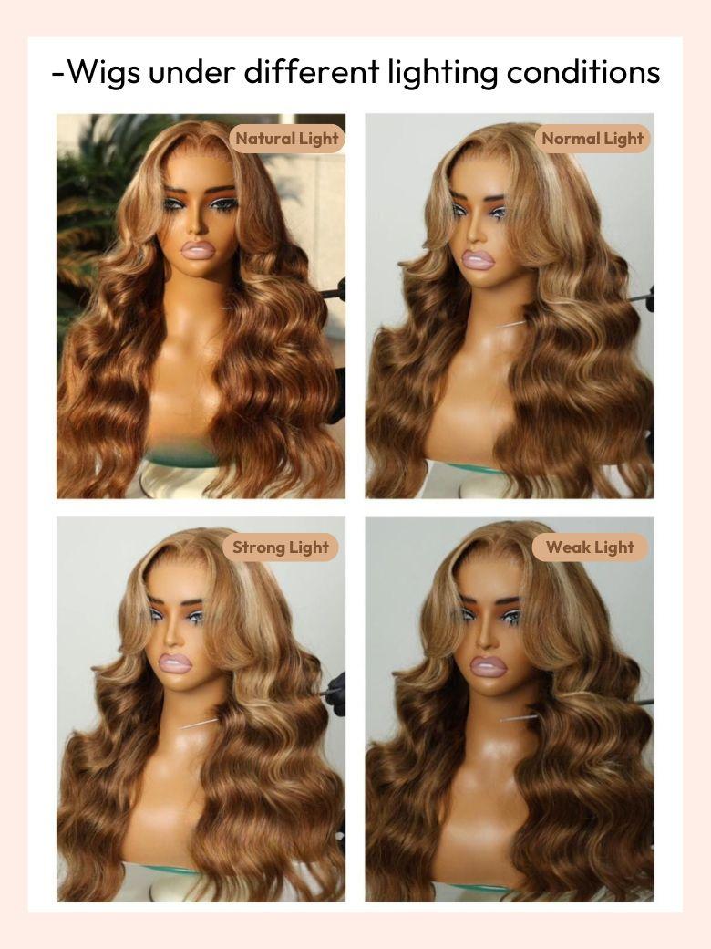 UNice Bye-Bye Knots Wig Pre-Cut 7x5 Glueless Lace & 13x4 Pre Everything Honey Blonde Body Wave Wig With Bleached Clean Knots
