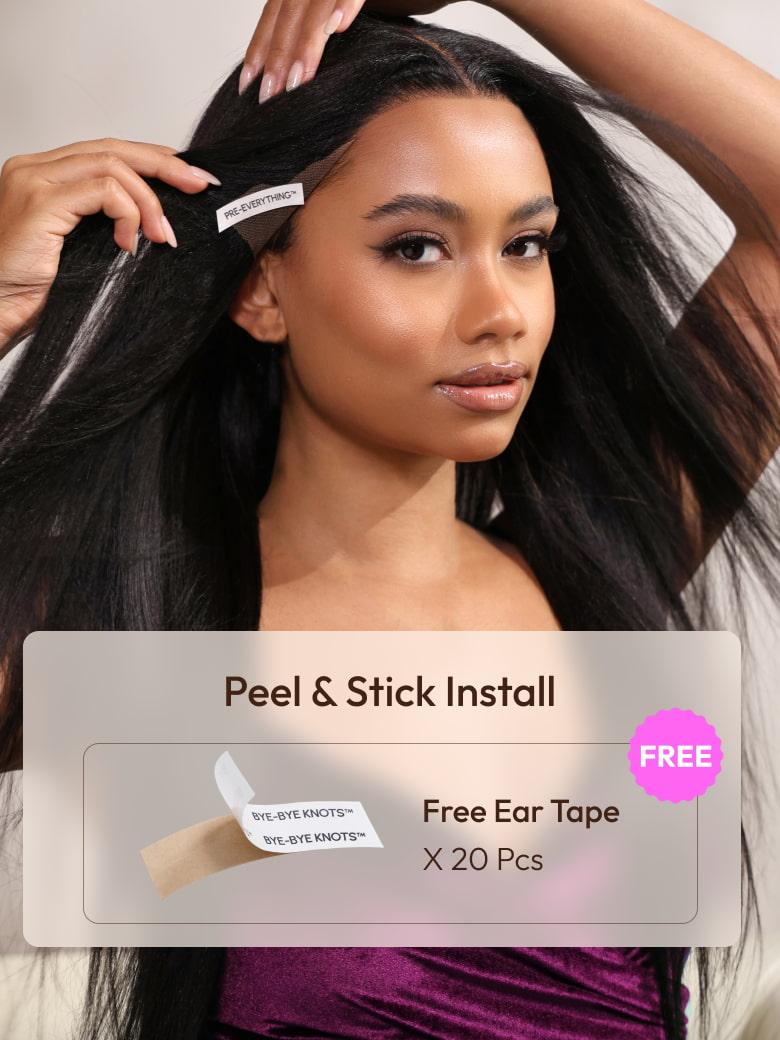 UNice 13x4 Pre-Everything? Lace Frontal Balayage Highlights Fluffy Natural Loose Wave Curtain Bangs Wig