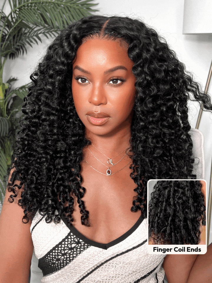 UNice Bye-Bye Knots 7x5 Lace Water Wave Wig With Twist Out Ends