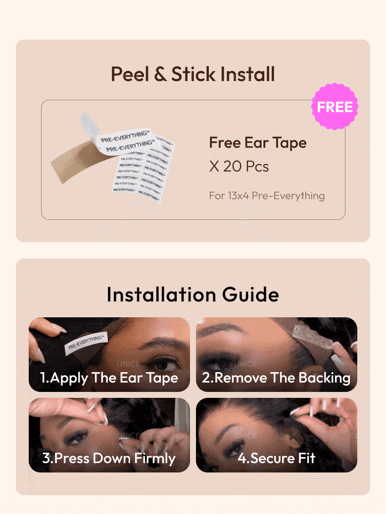 UNice 13x4 Pre-Everything Lace Frontal Natural Black Loose Deep Wave Wig