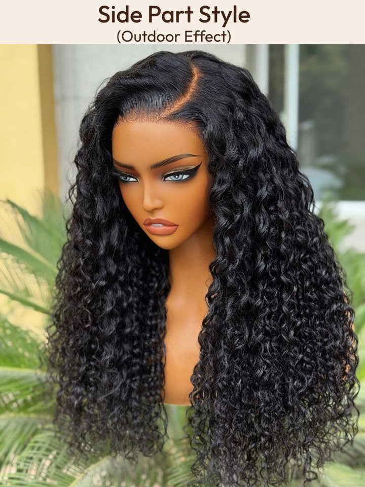 UNice 13x4 Pre-Everything? Lace Frontal Natural Black Water Wave Curly Wig